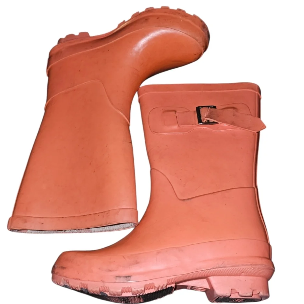 Orange Rain Boots